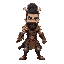 detailed 2d male warriora