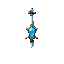 sword magic  with  blue gem in blue  bright  inside