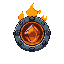 talisma runic with a fire stone in fire inside