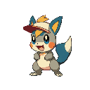 sprite de ash ketchum de kanto, no estilo de art de sea of stars
