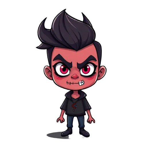 crie um personagem que tenha um aspecto roxo putrido, que use uma mascara de corvo, sobretudo e que esteja com uma adaga na mão