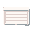 a simple supermarket shelf, pastel colors. top-down view, pastel colors. the shelf is empty, clean, and minimalistic, designed for a grocery store. soft color palette, smooth and sim