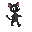 black cat caminhando para frente 2d
