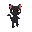 black cat animação de caminhando para frente 2d