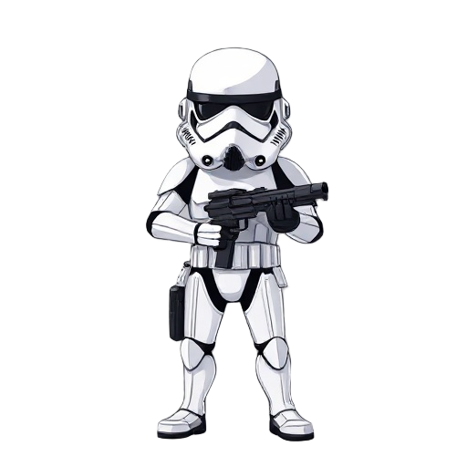 stormtrooper with a pistol