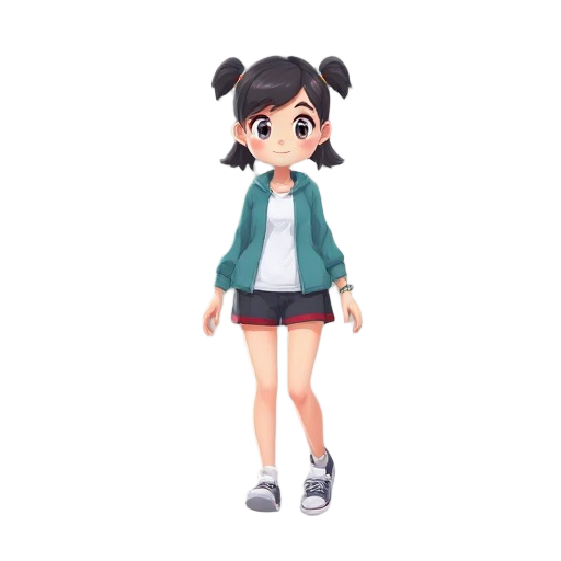 a girl walking