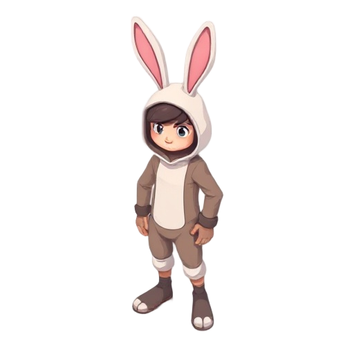 some human in costume rabbit