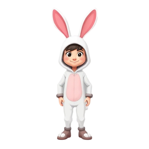 some human in costume rabbit