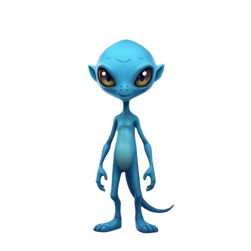 tall blue alien