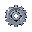 metal gray settings cog/gear, very simple, no background (transparent)