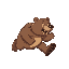 sprite sheet of a grizzly bear run cycle