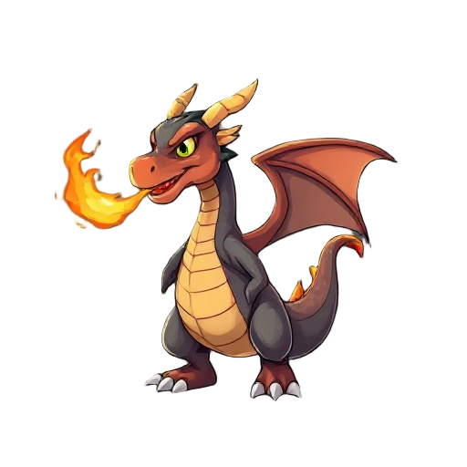 un dragon escupiendo fuego