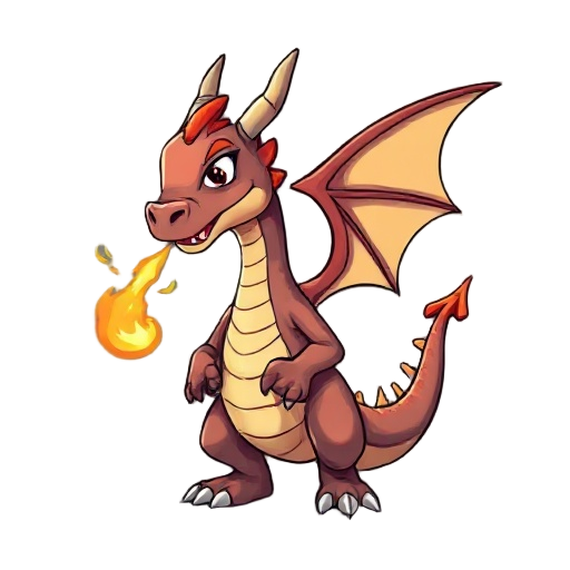 un dragon escupiendo fuego