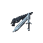 scifi gun weapon and medieval sword, pixelart icon for gui, weapon selection icon