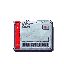 plastic keycard with red stripe, faded barcode, scratches and dirt