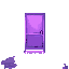 square section of hospital wall with pixelated glitch distortion, purple static lines, faint digital noise effect, eerie horror atmosphere