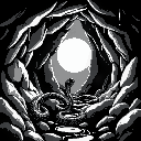 snake's den only 1bit only black and white
