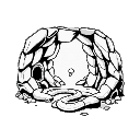 snake's den only 1bit only black and white