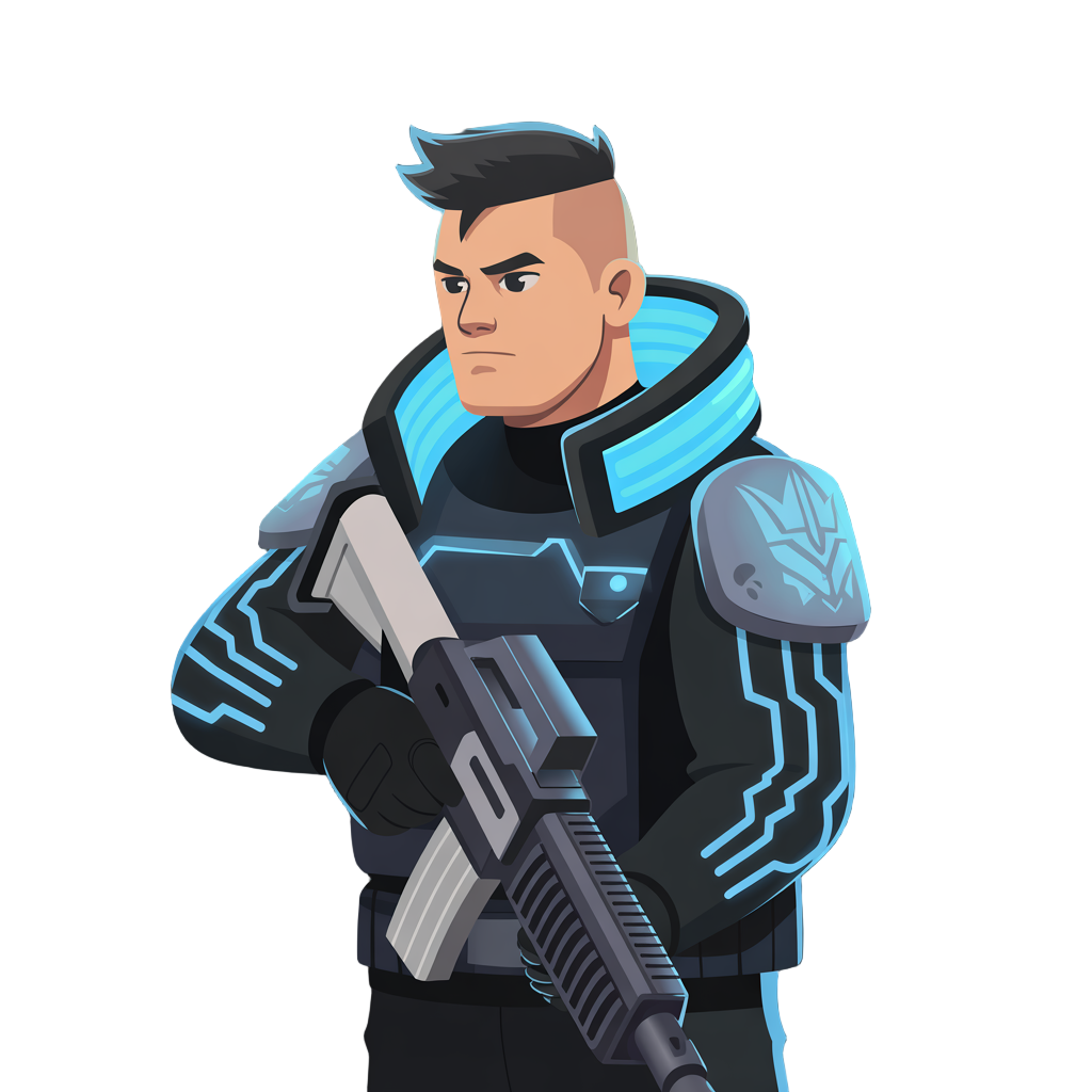 cybberpunk army officer