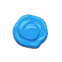 circular blue slime