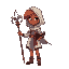 mage girl, brown skinned with red hair. using mage hood. holding a staff one hand and a book in the other hand