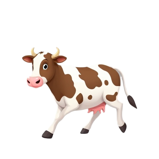 a cow walking