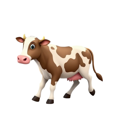 a cow walking