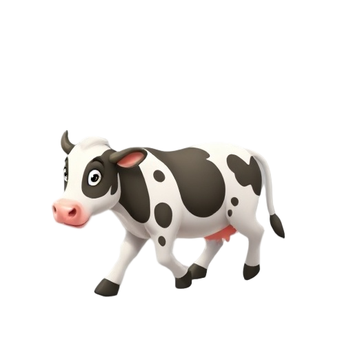 a cow walking