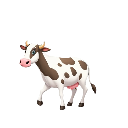 a cow walking