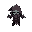 a character sprite hoddied that has a mask and looks sort of like a cultist a top down character 