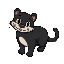 a black panter for a top down game low top  down