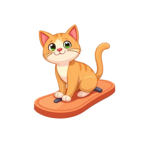 cat on a flip flop