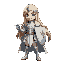 female knight in white armor long blonde hair 