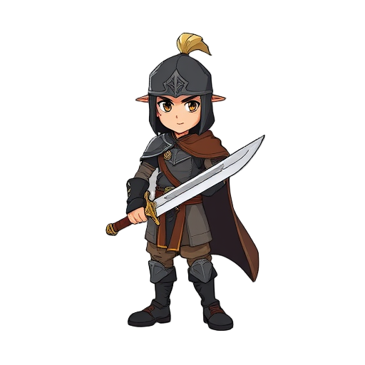 caminhada de 4 quadros o personagem é um guerreiro com uma espada