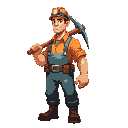 miner with pickaxe