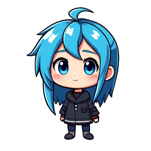 feamle blue hair 