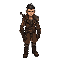 drifter, glowing black hindu tattoos short hair , no facial hair good looking, muscular warrior guarding ancient secrets, clad in worn leather coat, industrial boots, and brass-accented armor.
