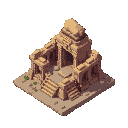 isometric temple ruins tileset indian temple ruins apocolyptic vibe rock temple rock color