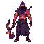 neon-cloaked drifter, glowing hindu tattoos, muscular warrior with heavy weapon, swift as lightning, guarding ancient secrets in ruined lands.