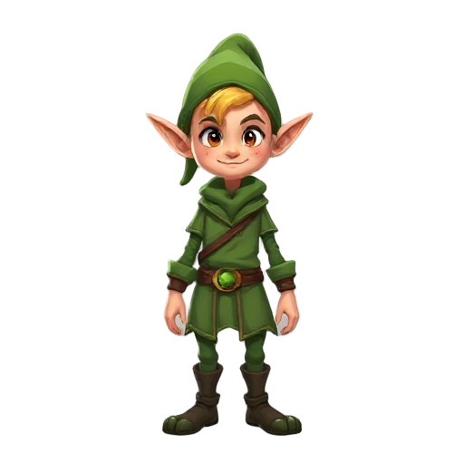 generate elf with green clothes