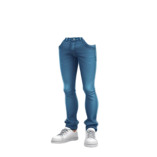 a dude in blue jeans white shoes and white shirt standing idling