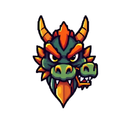dragon head pixelate