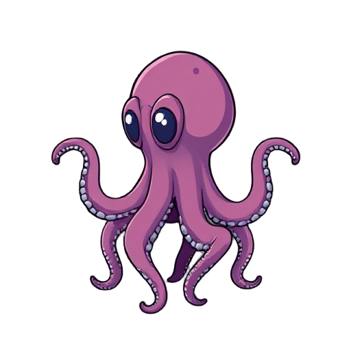 make an octopus facing sideways 