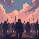 lifeless soldiers stare at the sky; guilt overwhelms. "i can’t keep doing this," you murmur. lira nods. "find another way." you leave, determined to seek a path without violence.