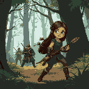 create diversion, lead soldiers deep into forest. plan works, but lira stumbles, an arrow in her side. "go on without me," she whispers, pale with pain. but you can’t leave her.
