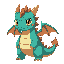 a cute pokemon like dragon creature