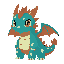 a cute pokemon like dragon creature