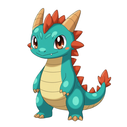 a cute pokemon like dragon creature