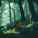lira hesitates, then follows you through dense forest trails. she collapses, breathless. "thank you," she says. "my village isn’t far. will you come? they need someone like you."