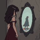 "i can’t help you," you say, regret heavy. "i’ll only bring pain." lira nods,. "i understand." she walks away, leaving you alone. the mirror shows her retreating figure, isolation’s weight heavy.